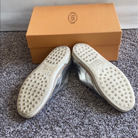 TOD’S Leather Slip On Gomma Rafia Tv Francesina - Picture 5 of 7